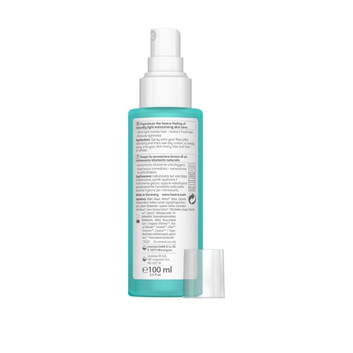 Spray rafraîchissant Hydro Refresh Algues bio et acide hyaluronique, LAVERA, 100 ml