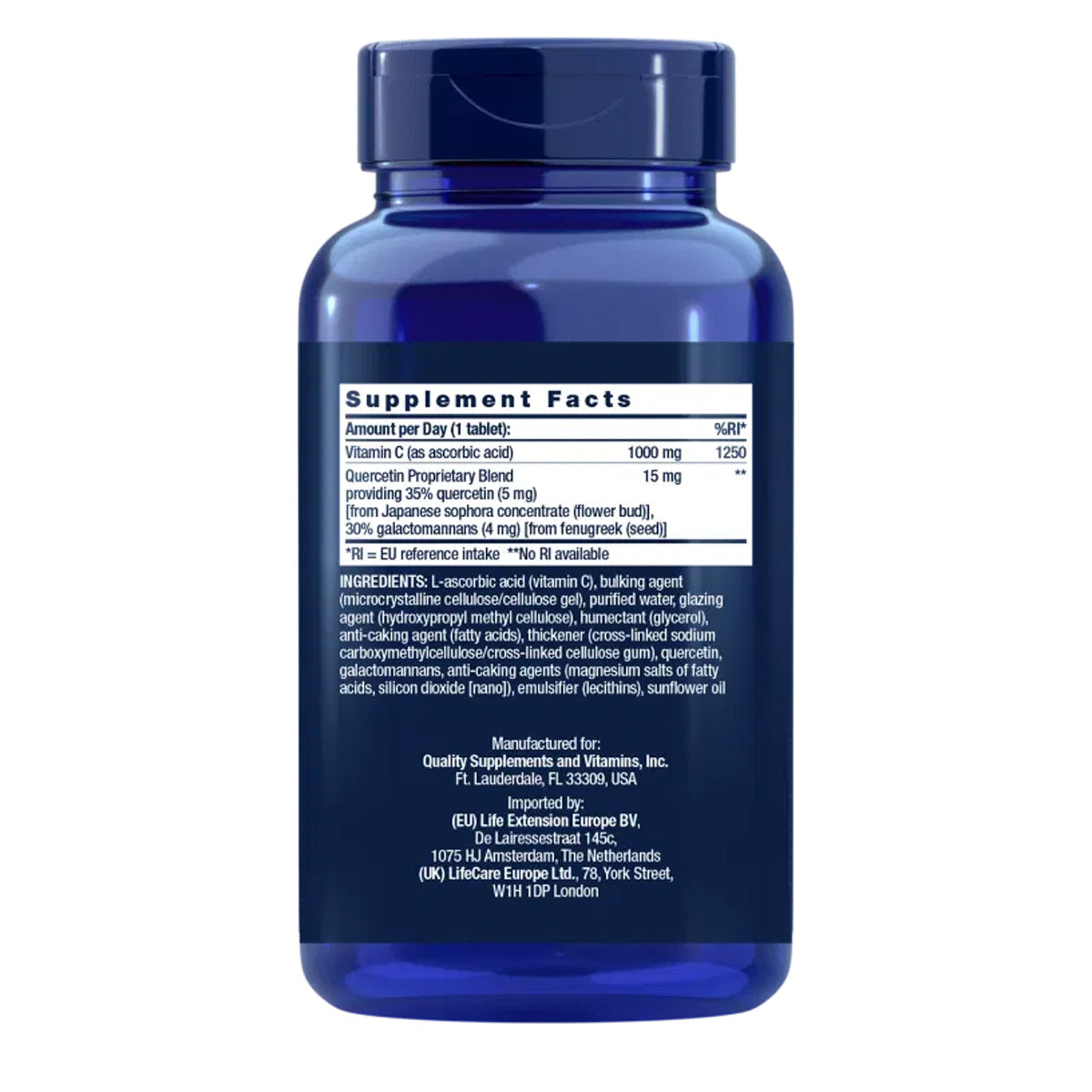 Witamina C i kwercetyna Phytosome, Life Extension 250 tabletek