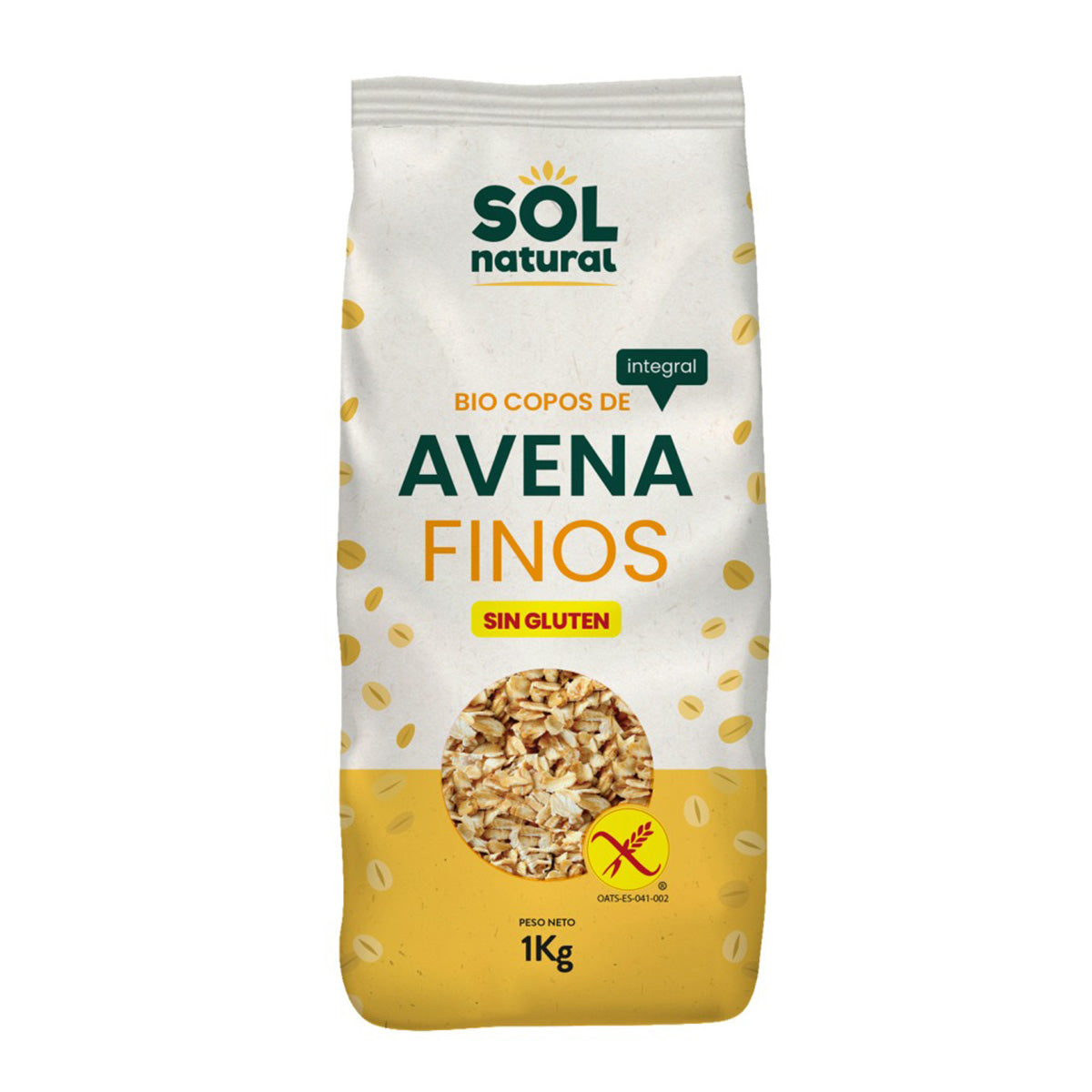Sol Natural Organic Fine Gluten-Free Whole Oat Flakes 1 kg