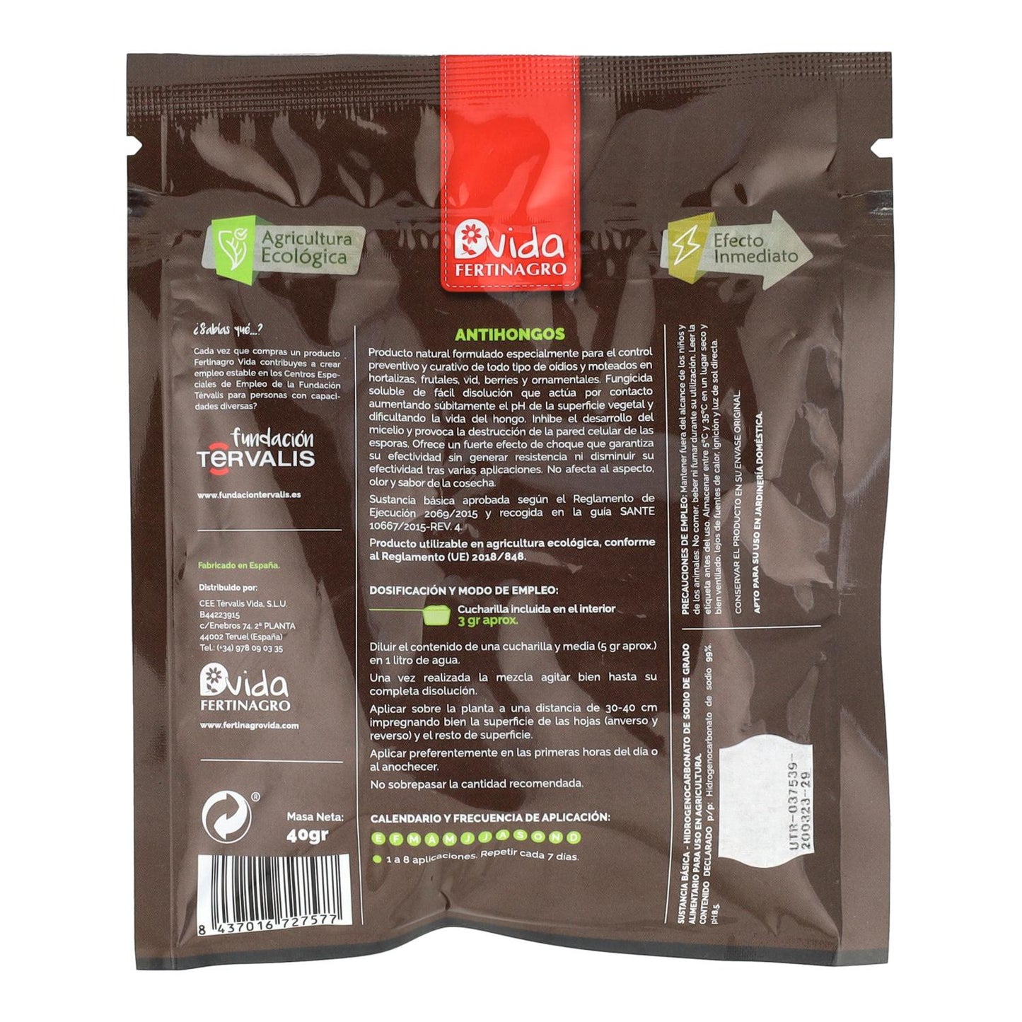 Fertinagro Organic Powdered Fungicide 40 g powdery mildew