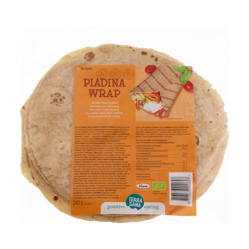 Piadina Wrap à la farine d'épeautre et d'avoine Terrasana 240 g