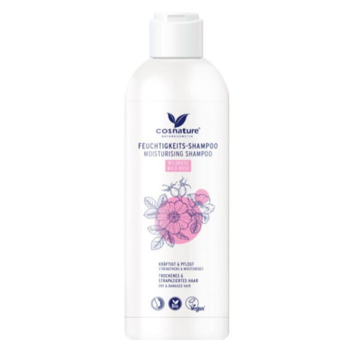 Feuchtigkeitsspendendes Shampoo Wildrose BIO Cosnature 250 ml