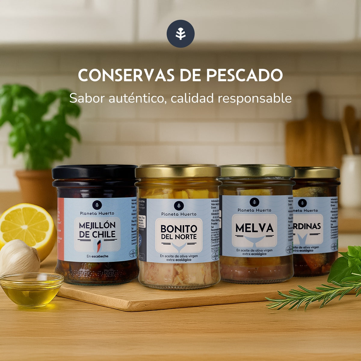 Pack 6x Sardines in olive oil ECO Planeta Huerto 190 gr