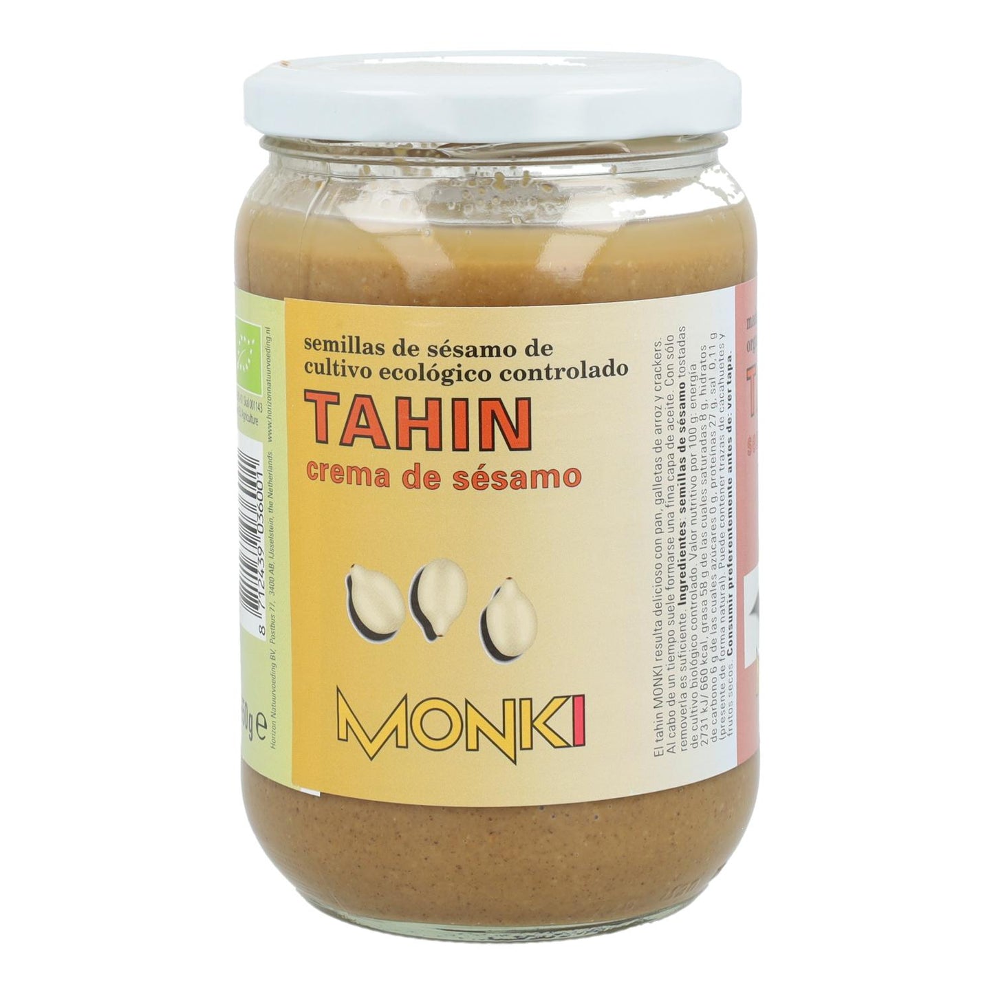Geroosterde tahin zonder zout bio Monki 330 g