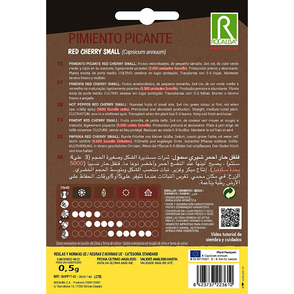 Graines de piment fort Red Cherry Small Rocalba