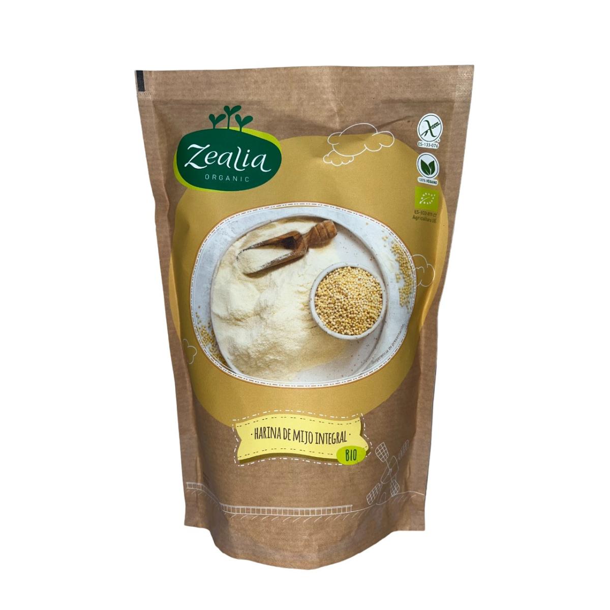 Glutenfreies Bio-Vollkorn-Hirsemehl, 500 g. Zealia