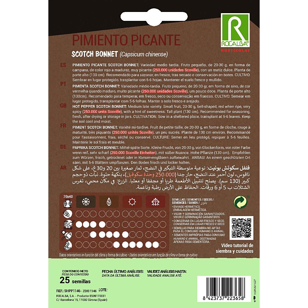 Nasiona ostrej papryki Scotch Bonnet Rocalba