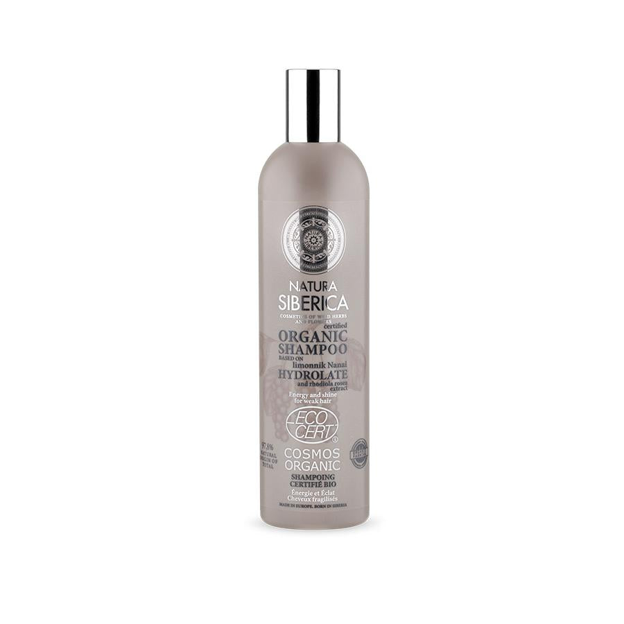 Shampooing pour cheveux fragiles Énergie et brillance Natura Siberica 400 ml