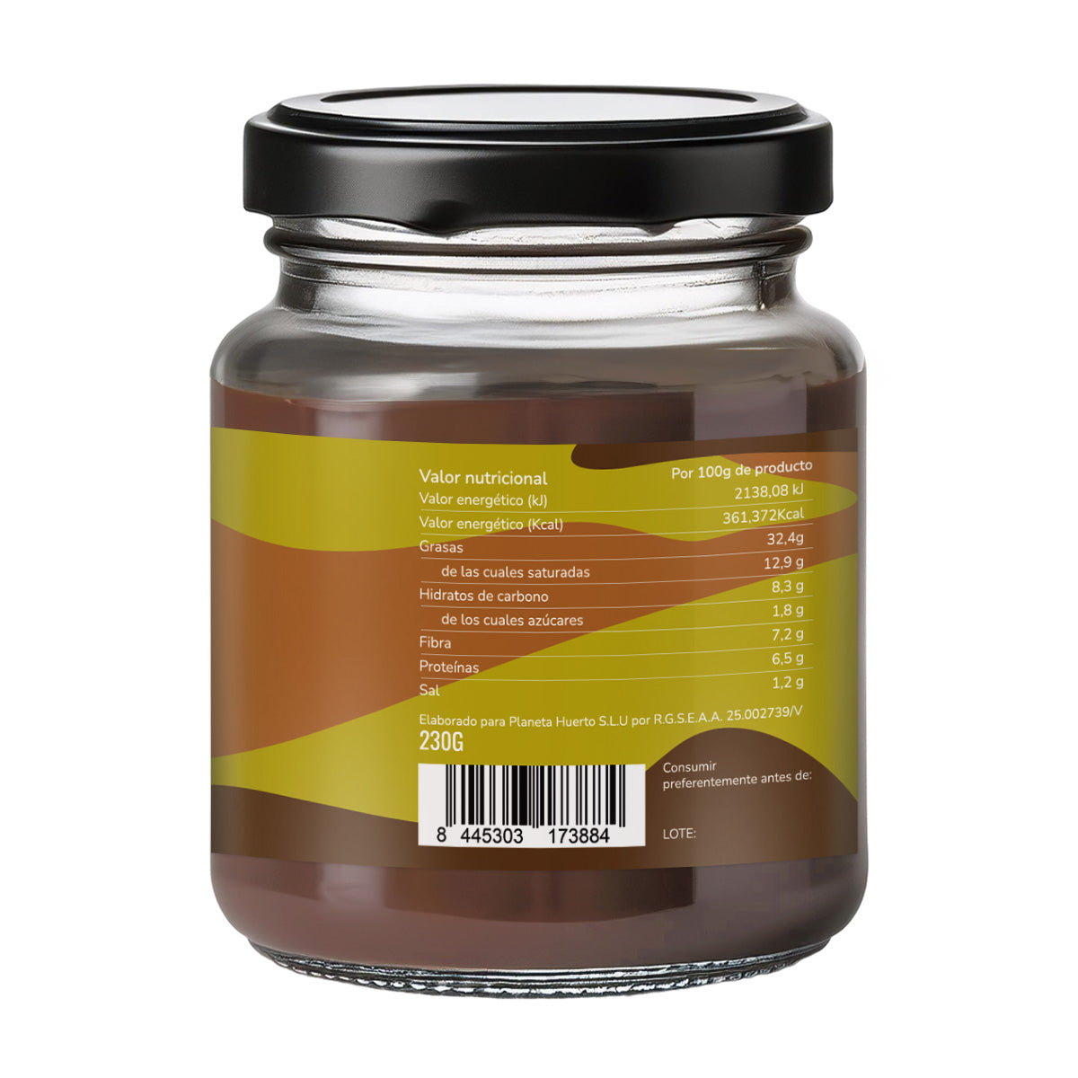 Chocolate cream with coconut milk and hazelnuts ECO Planeta Huerto 230 g