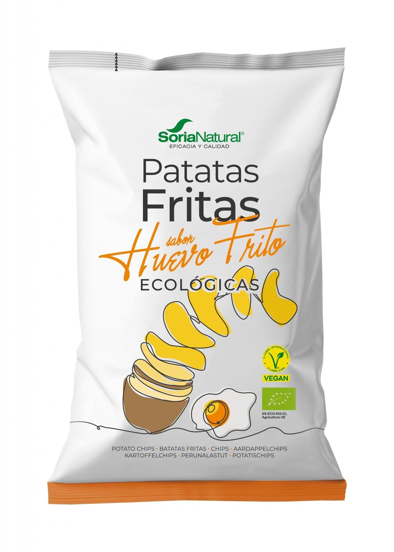 Ekologiska potatischips med smak av stekt ägg ECO Soria Natural 100 g