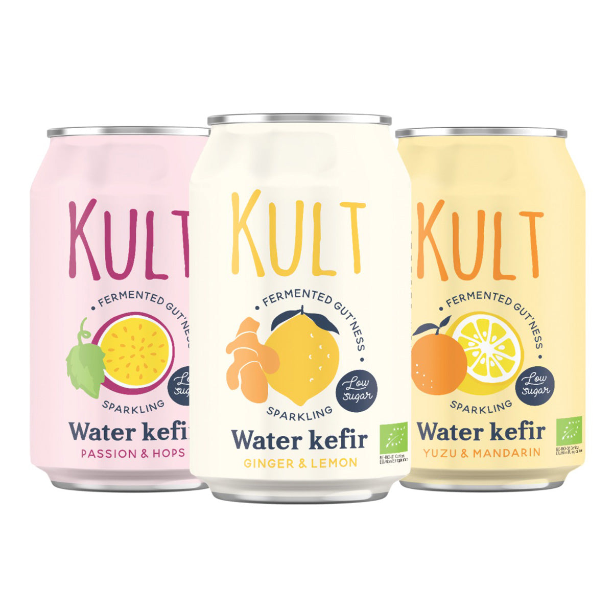 Agua de kefir Fruta Pasión y Lúpulo KULT 330 ml