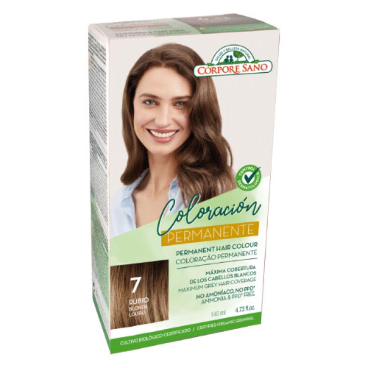 Teinture permanente n°7 blond Corpore Sano 140 ml