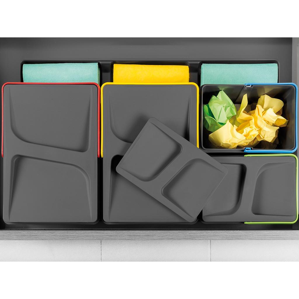 Emuca Sockel für Küchenschubladen, Modul 900 mm, Kunststoff, Anthrazitgrau Modul 90