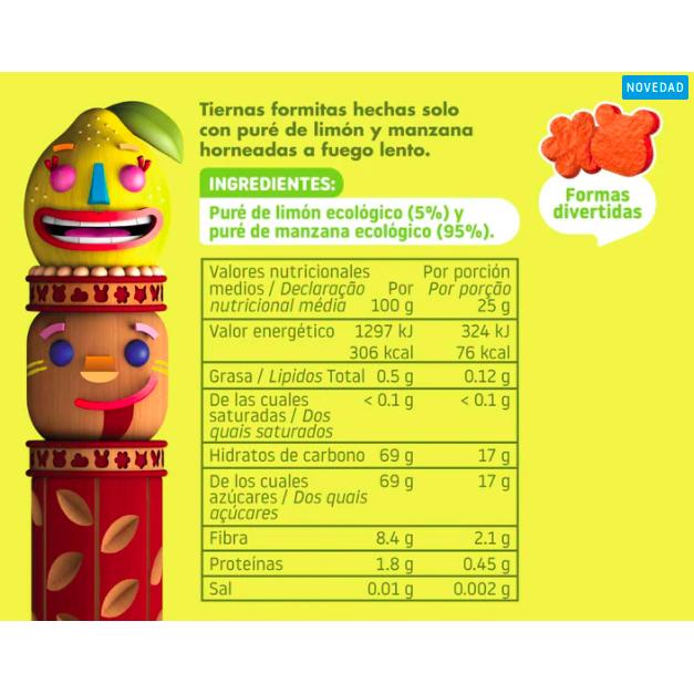 Ekologiczna przekąska jabłkowo-cytrynowa 25 g, Triboo