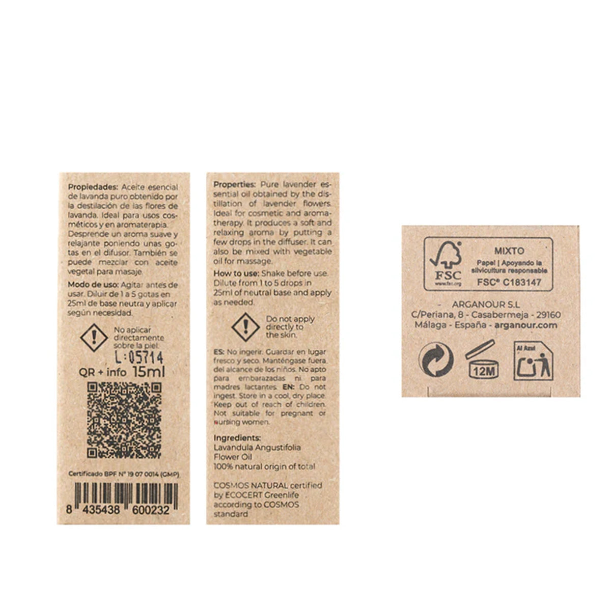 Huile essentielle de lavande 100 % pure Arganour 15 ml