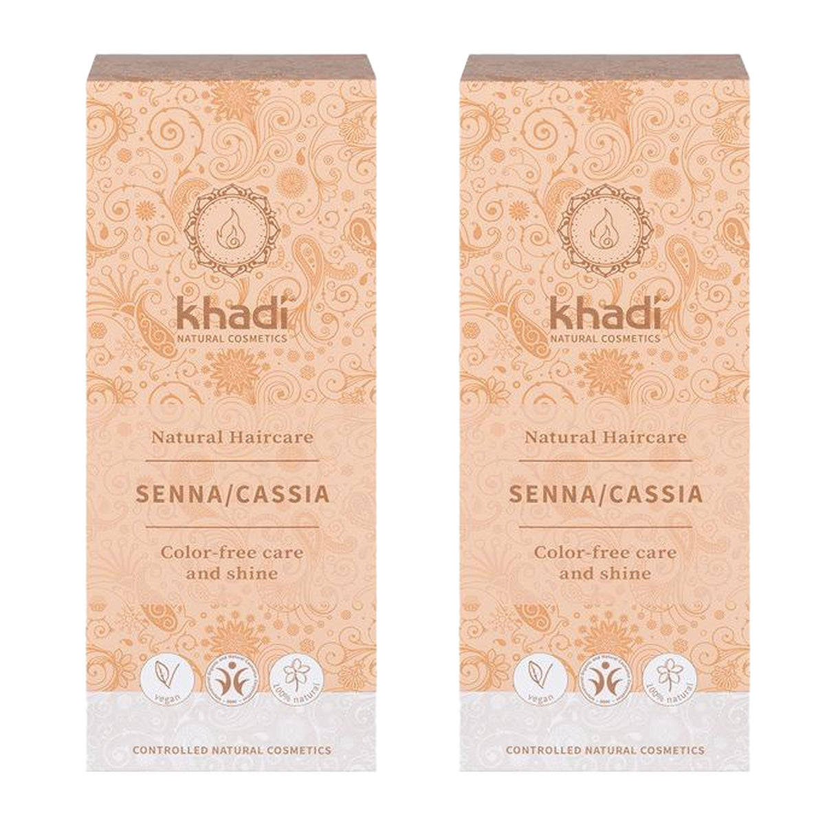Opakowanie 2x Henna Cassia Neutra 100% naturalna, Khadi, 100 g