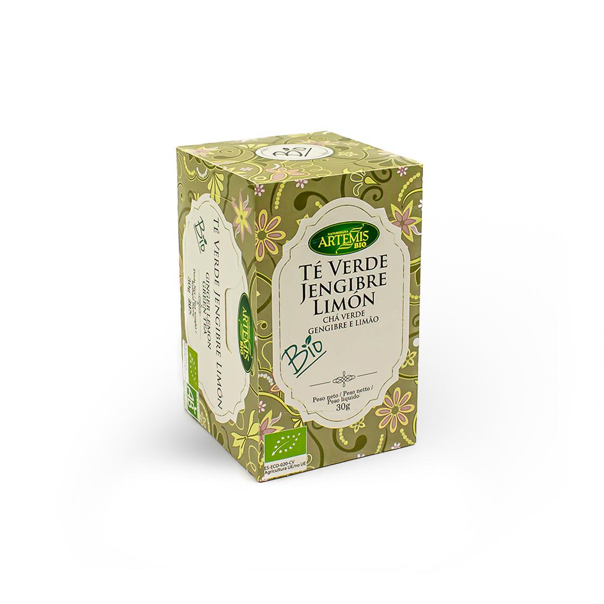 Grön te, ingefära och citron Artemis Bio 20 påsar