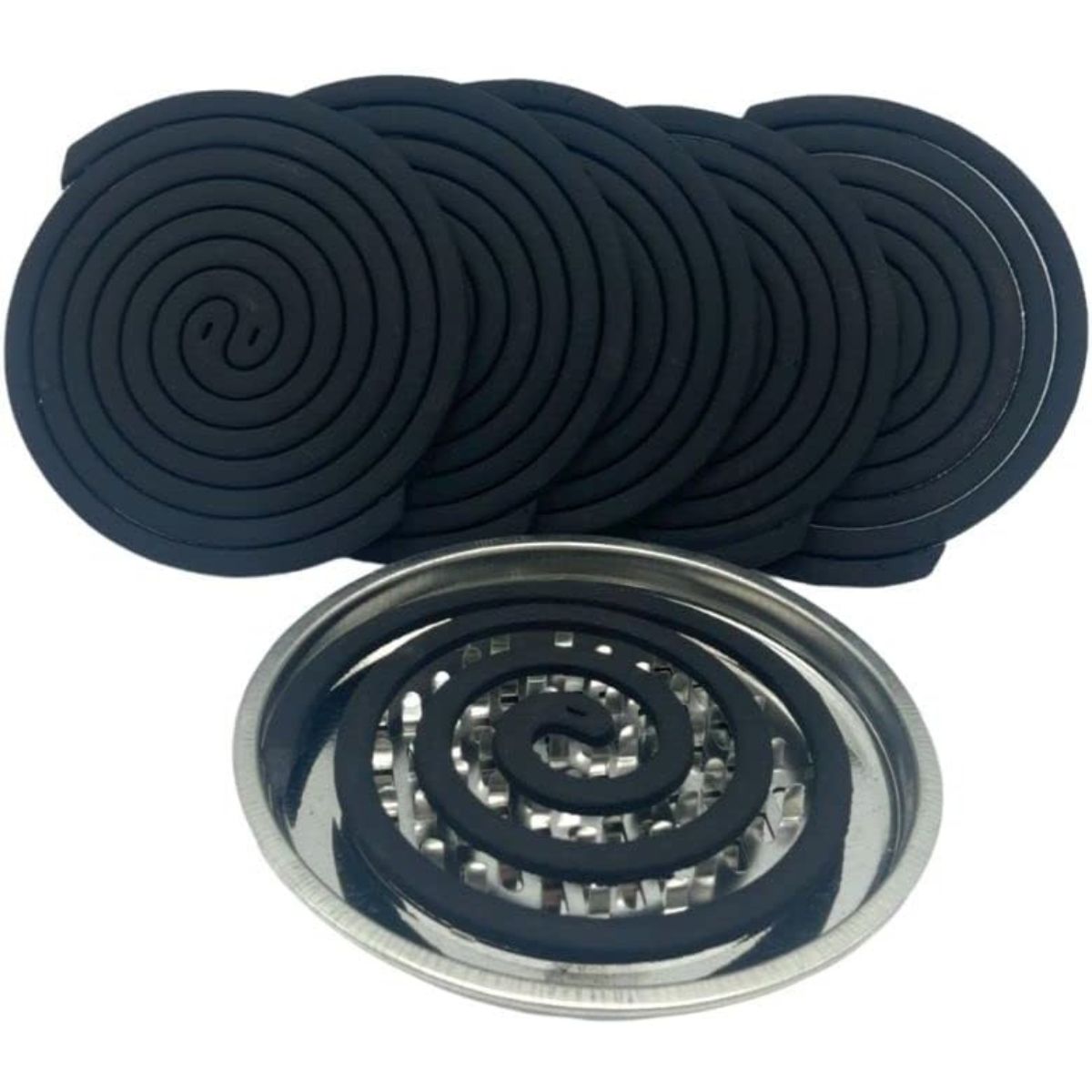 Citronella-Mückenschutzspirale mit Metallhalterung 10 Stück Roura