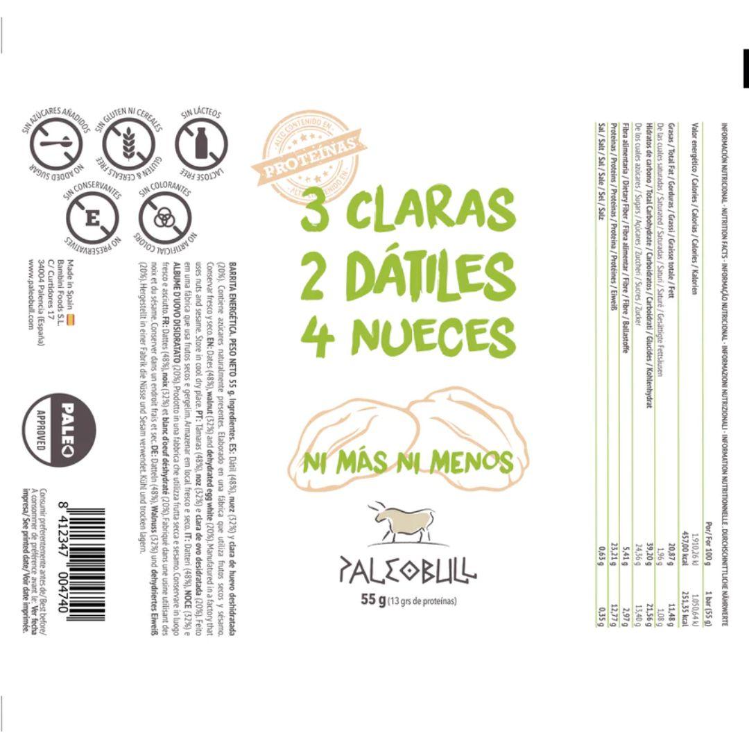 Batony energetyczne z orzechami i daktylami Paleobull Batony pojedyncze 55 g