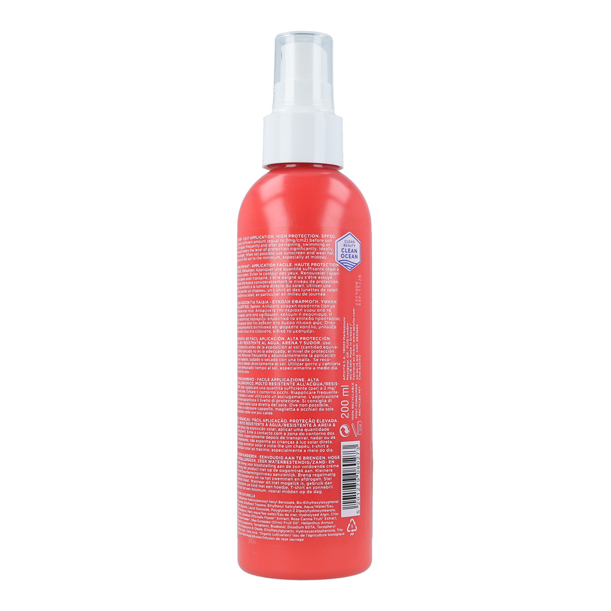 Spray solare per bambini SPF50 Apivita 200 ml