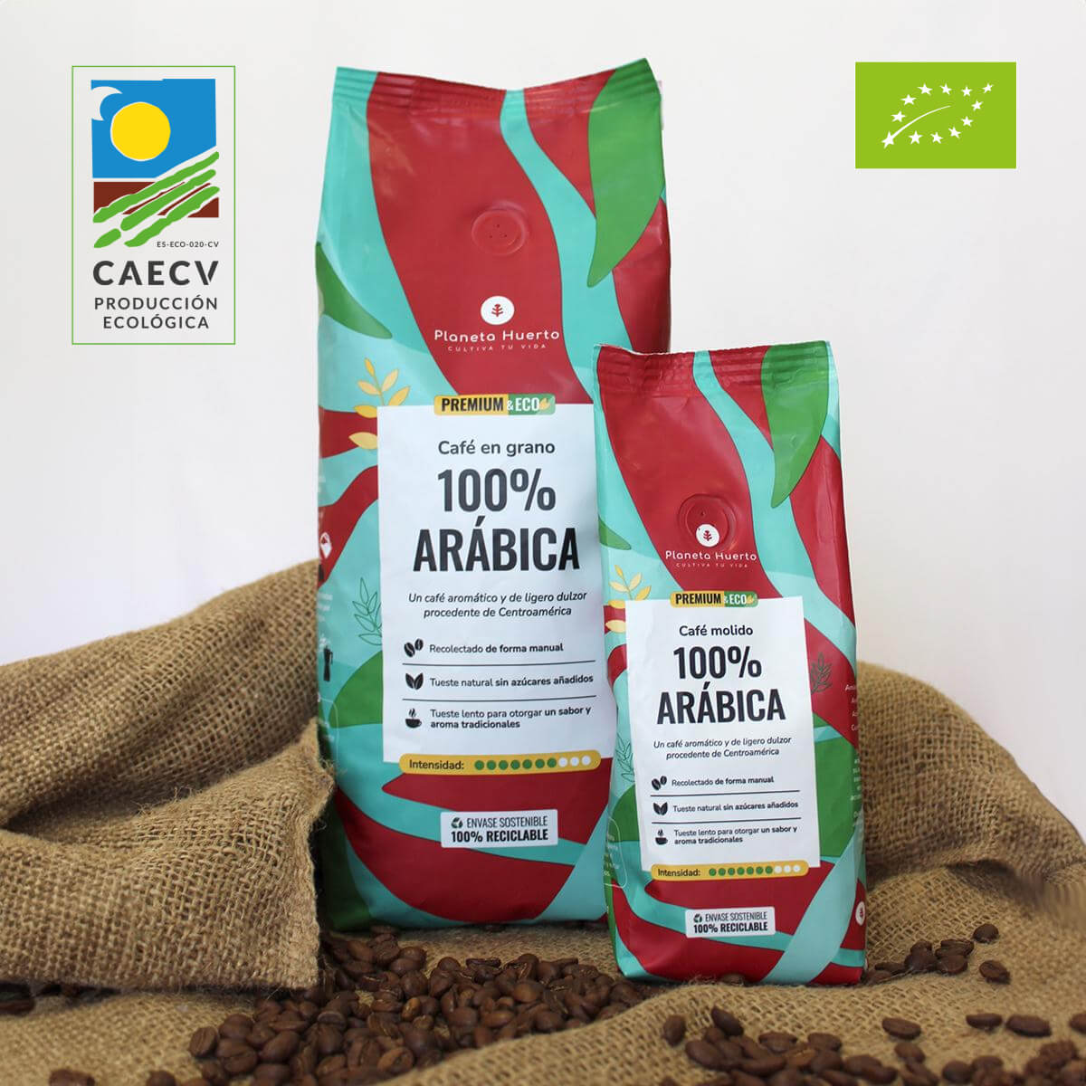 Eco 100% Arabica koffiebonen Planeta Huerto 1 kg