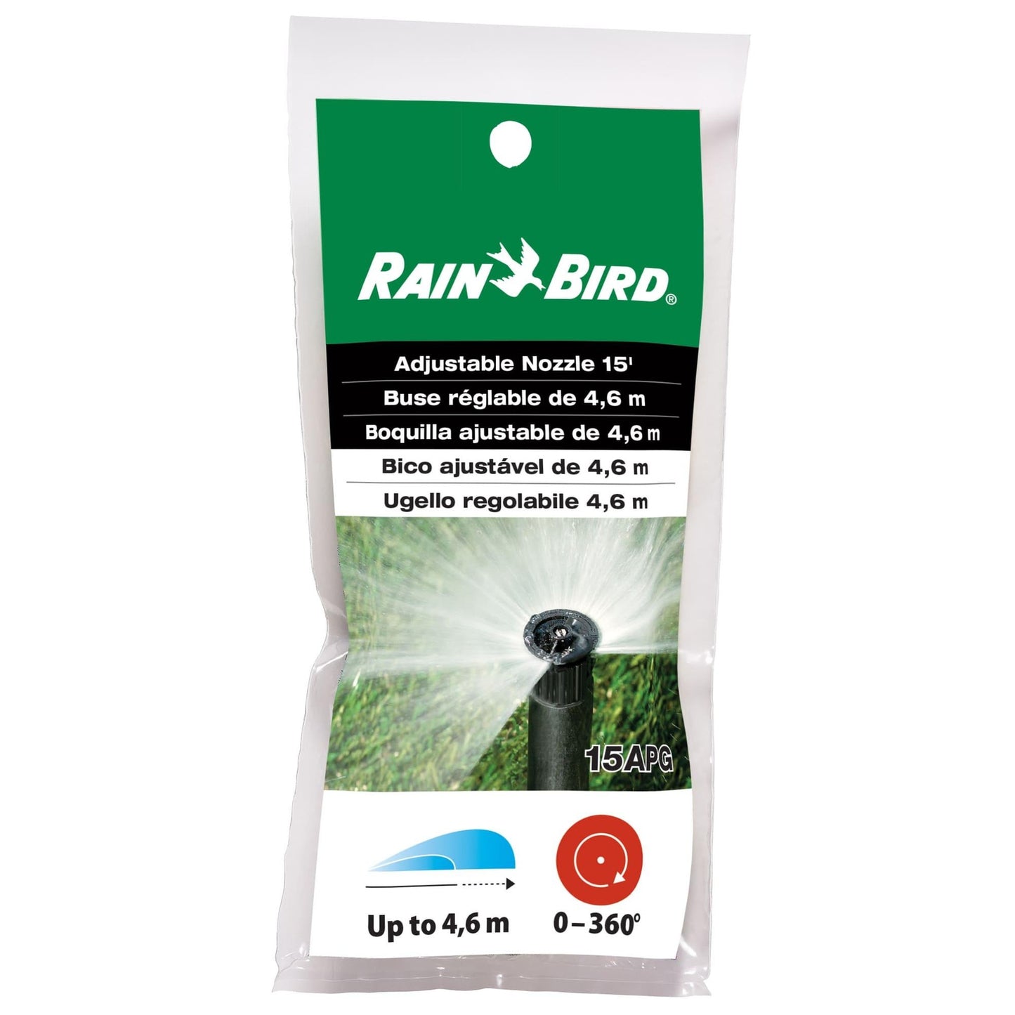 Verstelbare sproeikop van 0 tot 360° Rainbird 12VAN