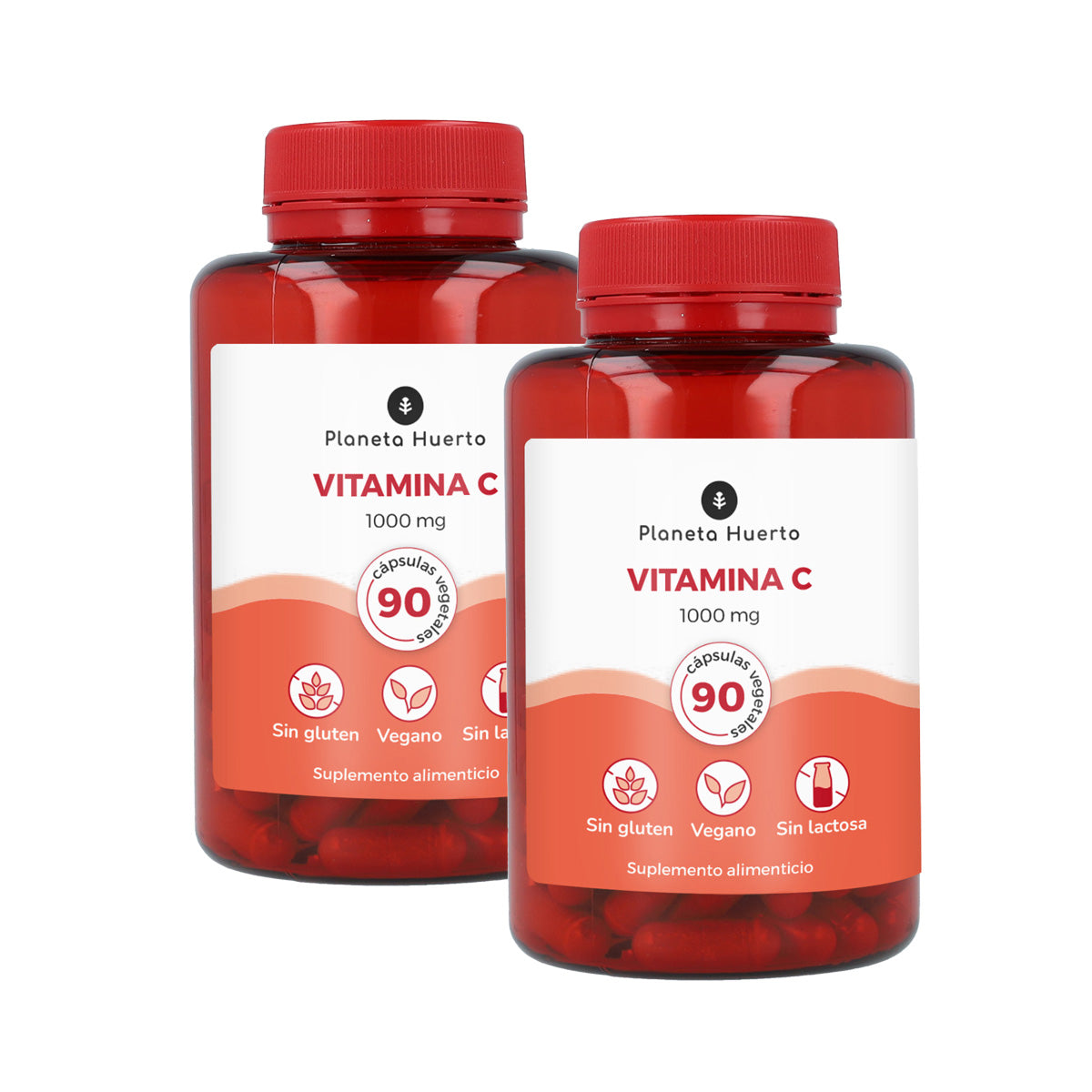 Pack 2x Vitamin C 1000 mg Planeta Huerto 90 vegetable capsules