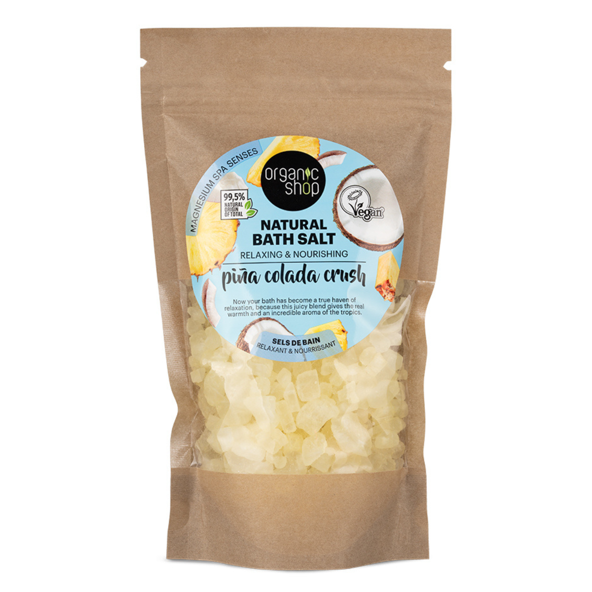 Naturliga badsalter piña colada crush Organic Shop 500 g