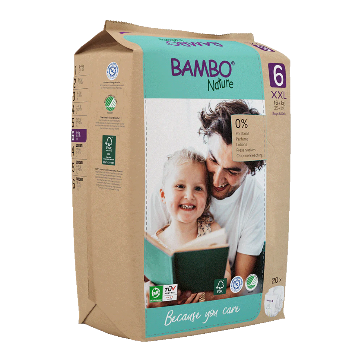 Bambo Nature blöjor T6 (+16 kg) 20 st