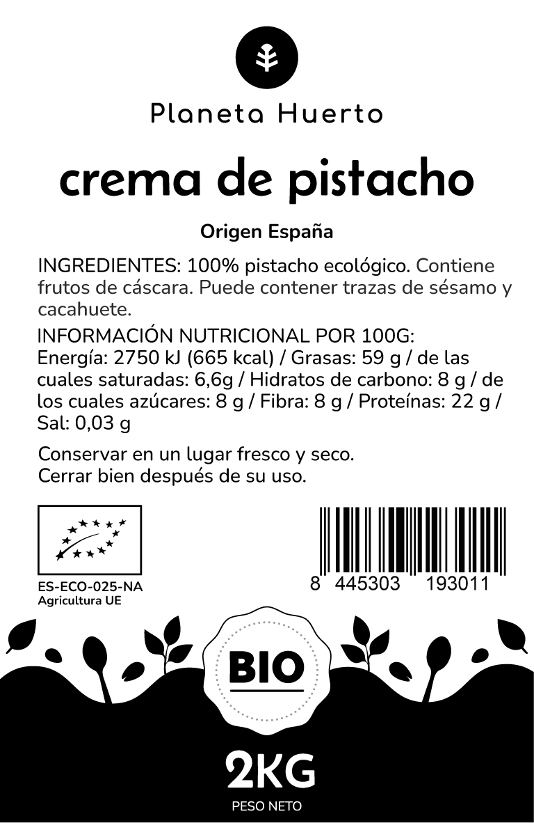 Krem pistacjowy ECO Planeta Huerto 2 kg