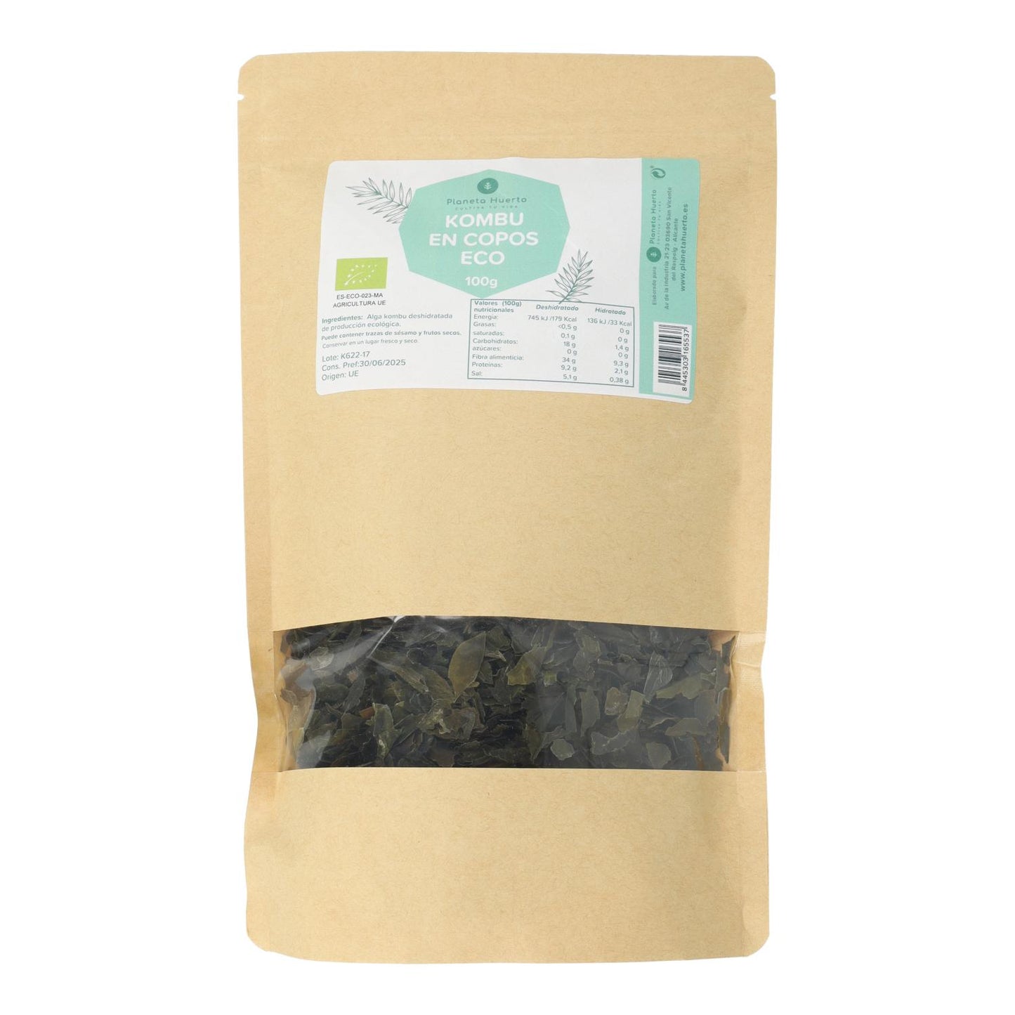 Flocons d'algues Kombu ECO Planeta Huerto 100 g