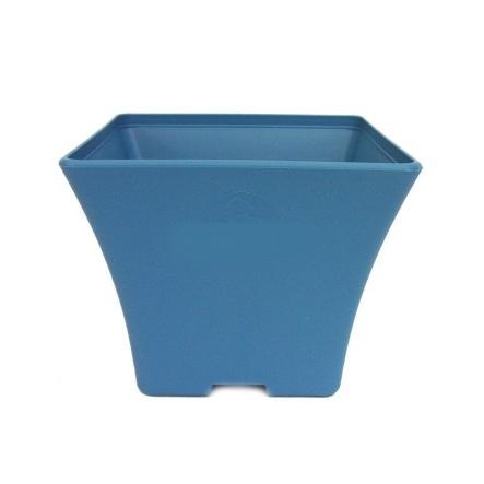 Blue plastic pre-bonsai pot 9.3 x 9.3 x 7 cm