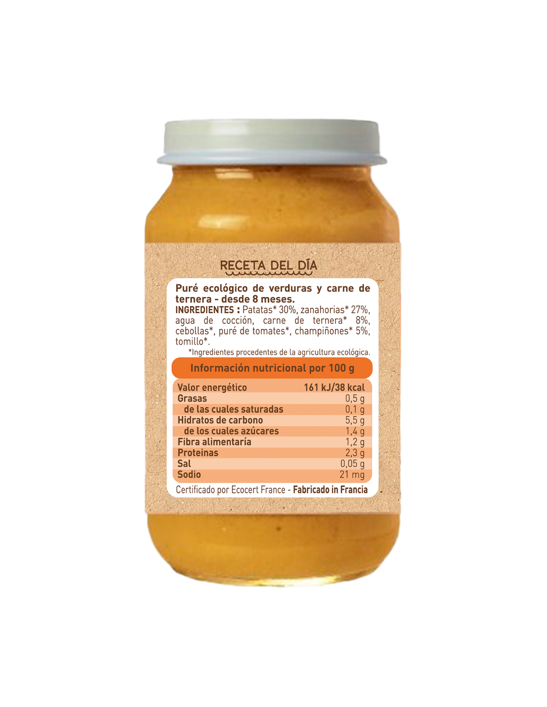 Jar of Vegetables and Beef (from 8 months) Babybio 200 g