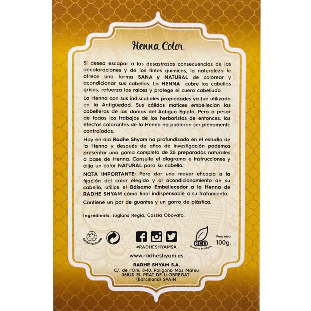 Henné blond cendré en poudre Radhe 100 g