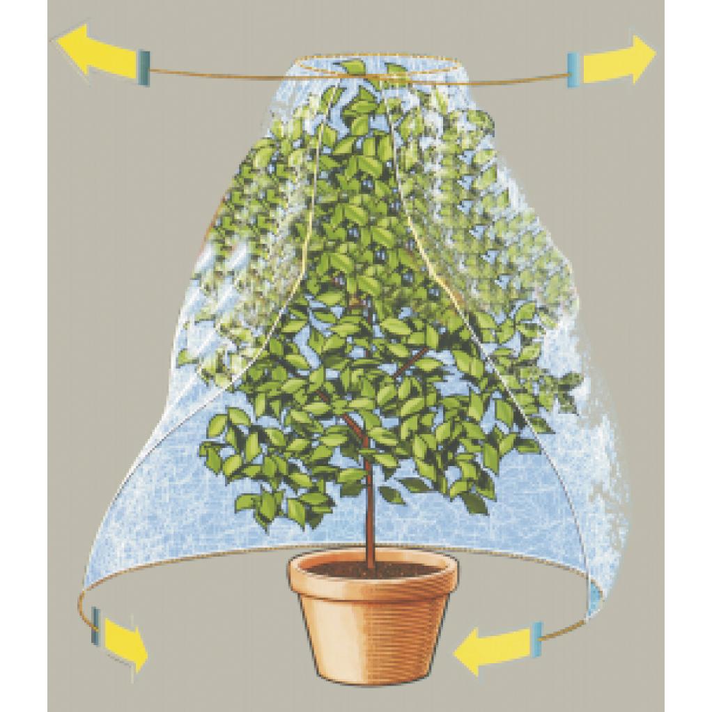 Frost protection fabric with ties 1.5 x 2.4 m