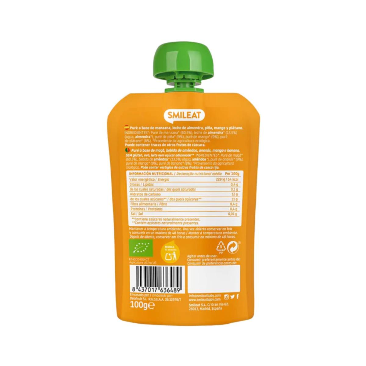 Almond, Mango and Pineapple Pouch ECO Smileat, 100g