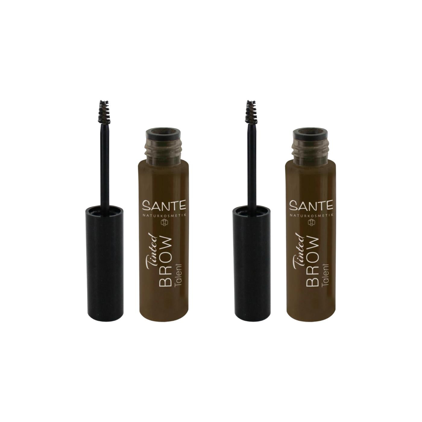 CONFEZIONE DA 2 GEL TRATTANTE SOPRACCIGLIA COLORE 02 BROWNIE Sante, 3,5 ml