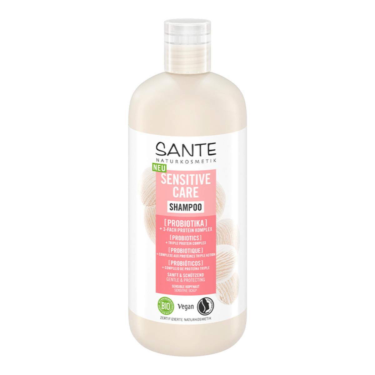 Shampooing soin probiotique pour cheveux sensibles, Sante 500 ml