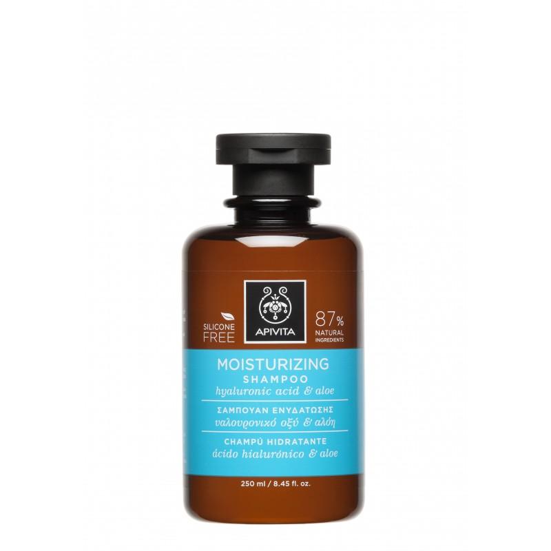 Shampooing hydratant hyaluronique et aloe vera Apivita 250 ml
