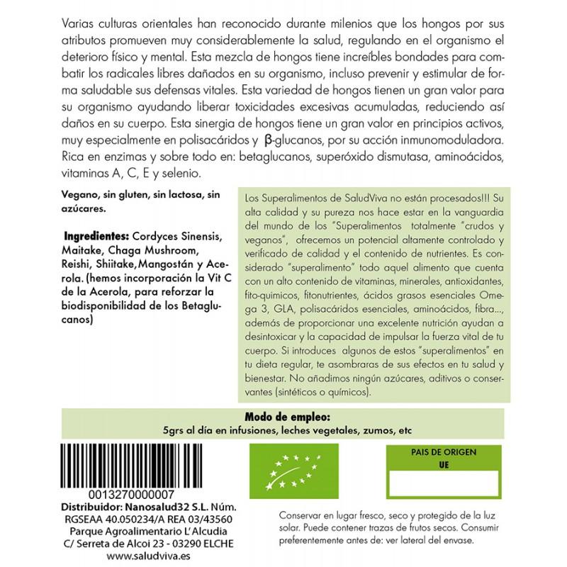 Salud Viva Mushroom, Mangosteen and Acerola Mix 125 g