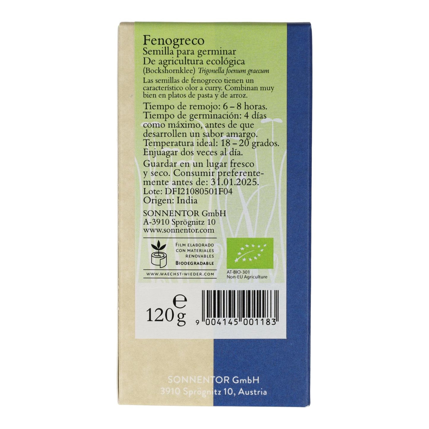 Biologische fenegriekzaadjes om te ontkiemen