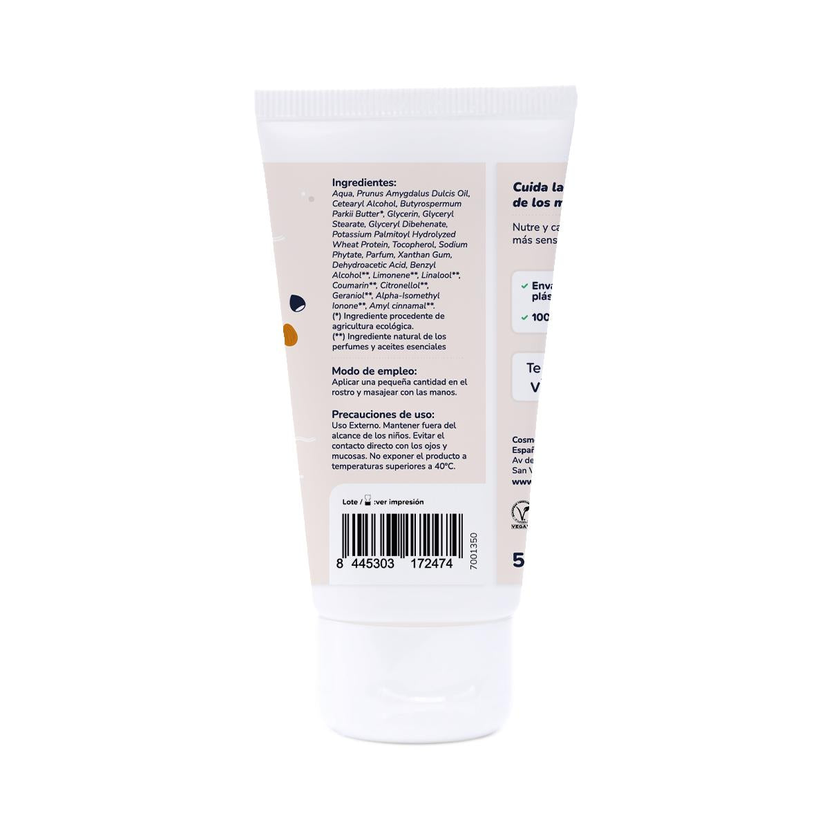 Baby face cream Sweet Almonds and Shea Butter Planeta Huerto 50 ml