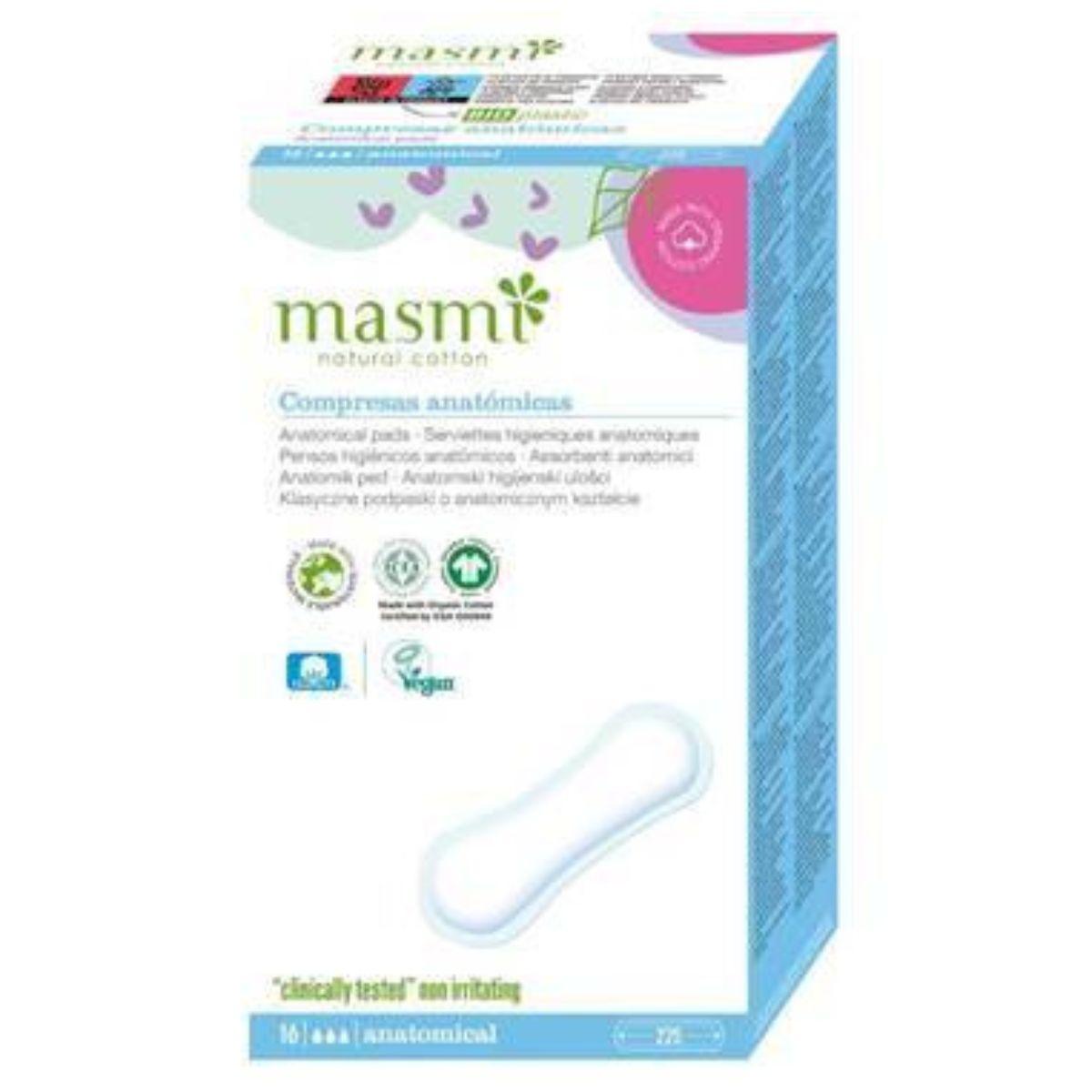 Anatomische Binden aus 100 % Baumwolle Masmi 16 Stück