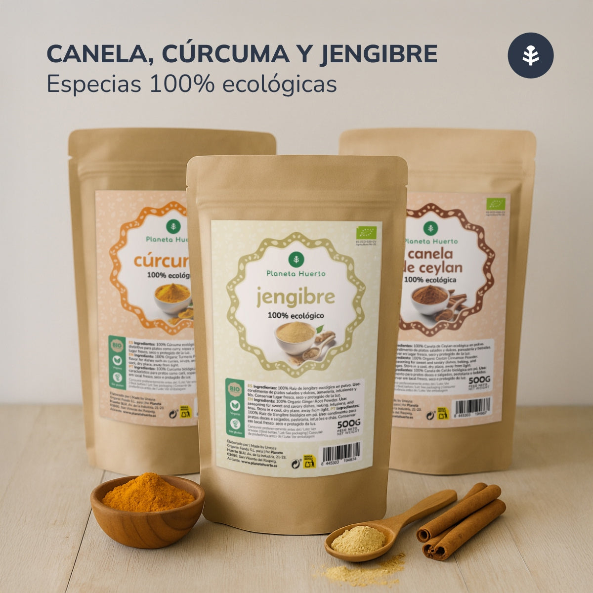 Gingembre en poudre ECO Planeta Huerto 500 g