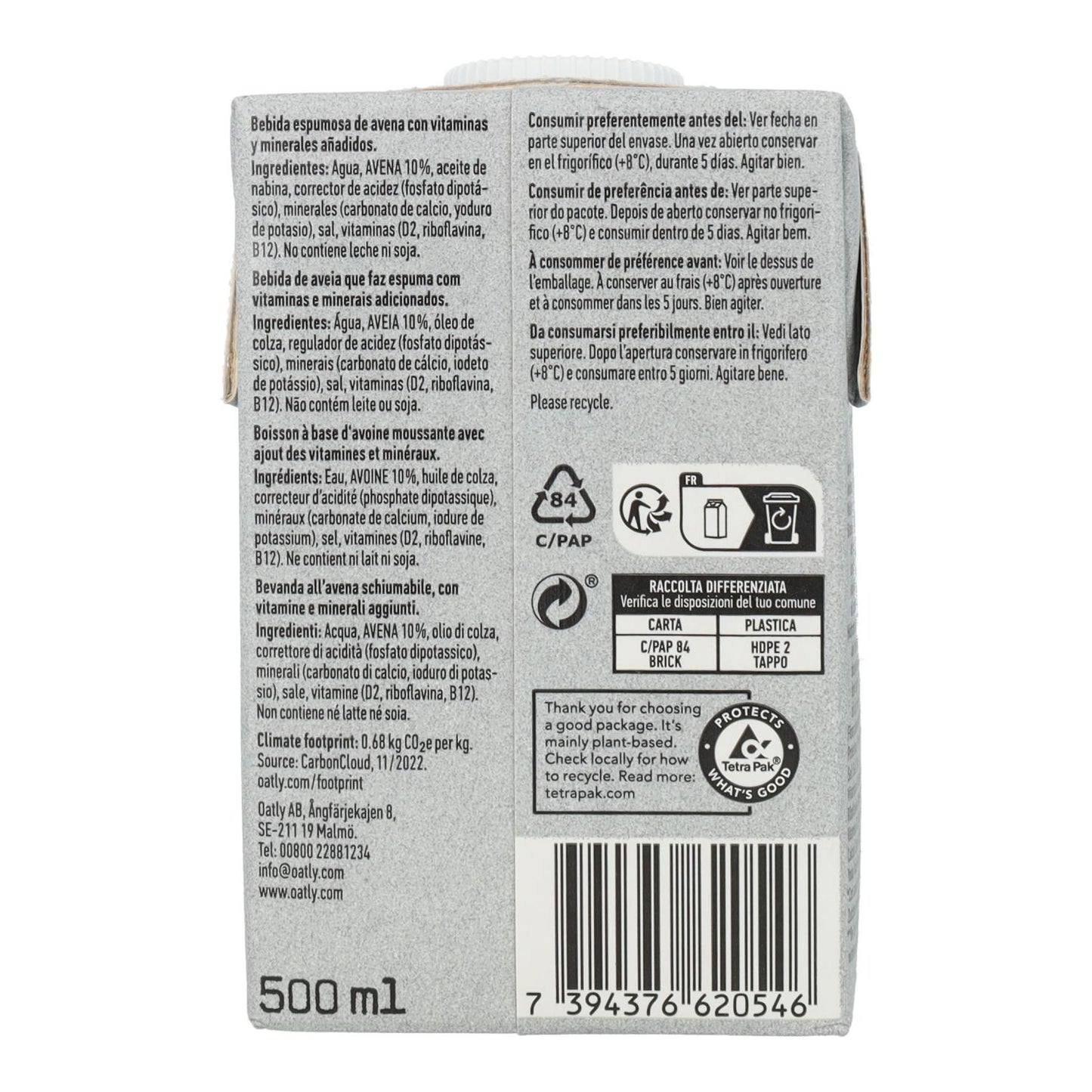 Barista Oatly haverdrank 500 ml