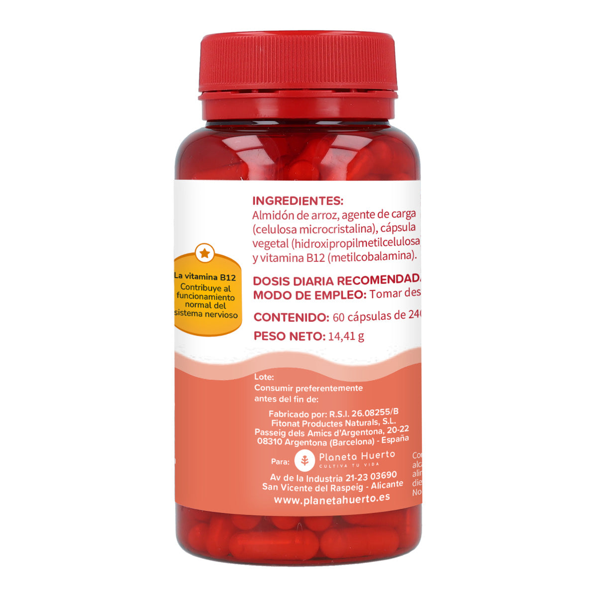 Vitamine B12 Planeta Huerto 60 Caps.