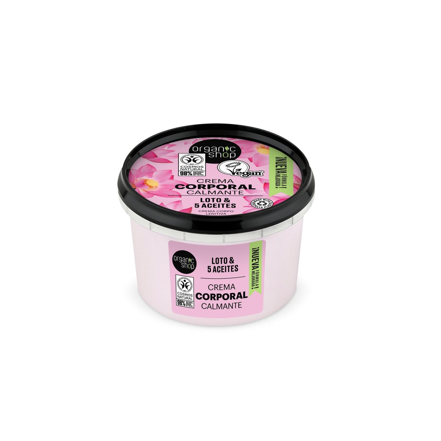 Crema corporal calmante loto Organic Shop 250 ml
