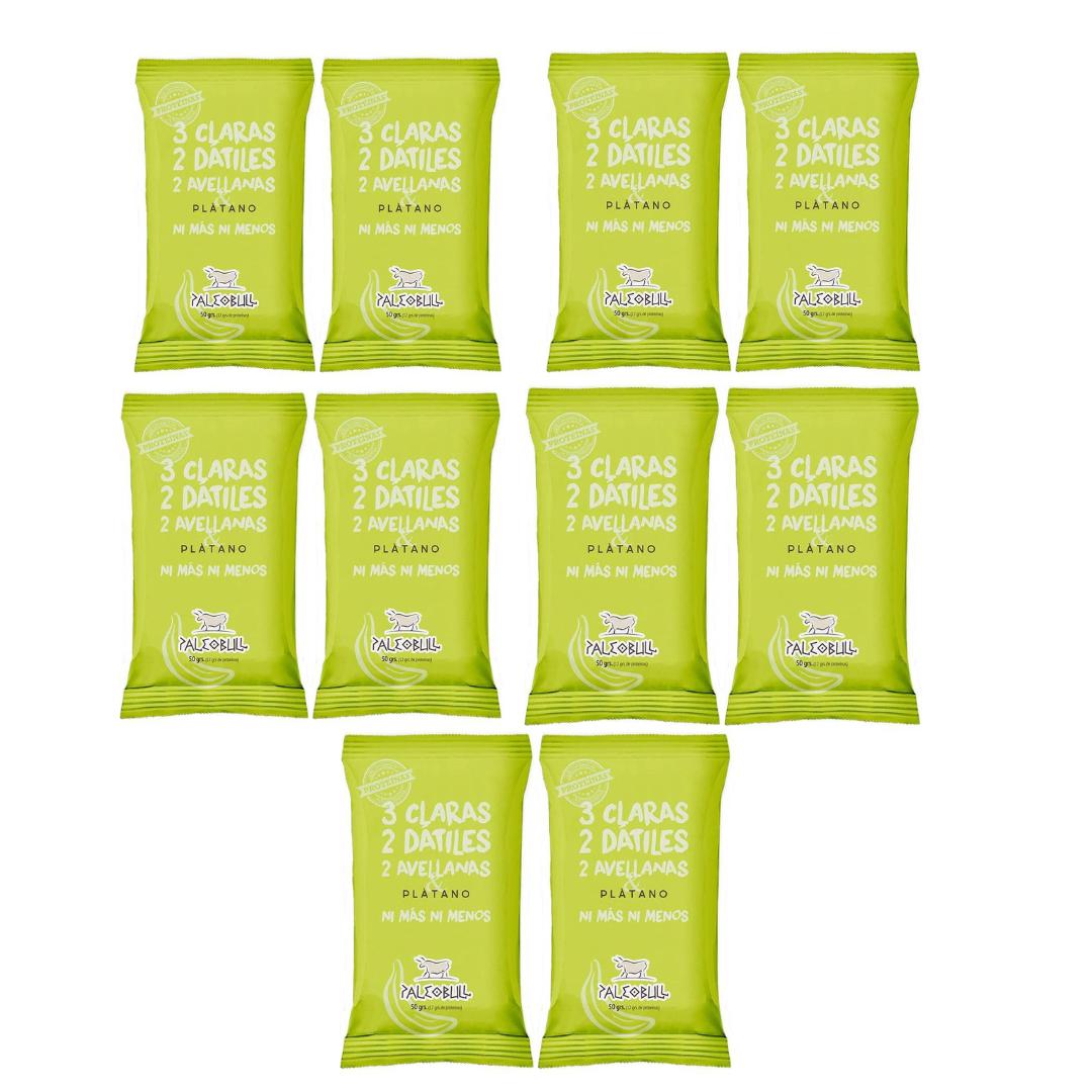 Pakket 10 x PaleoBull energiereep met dadels, hazelnoten en banaan, 50 g