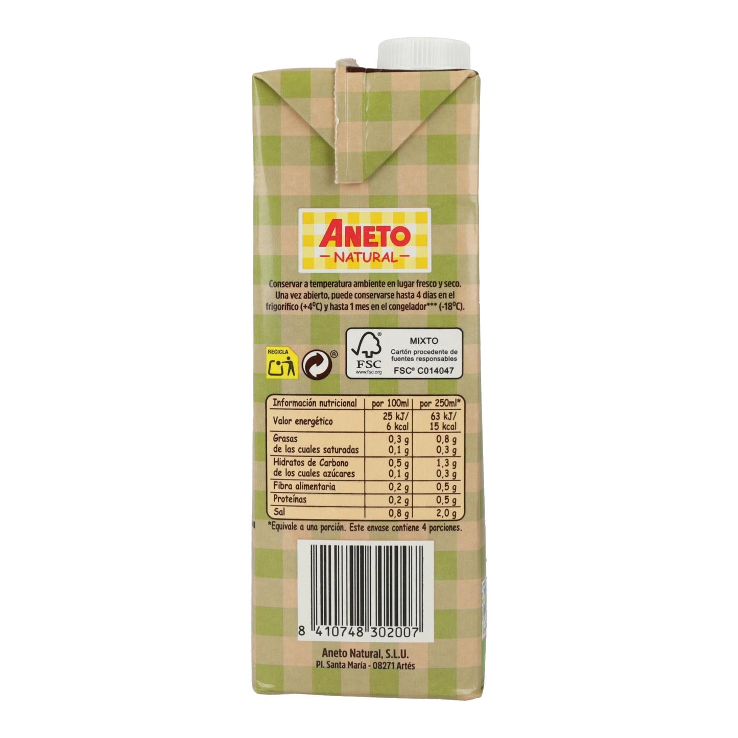 Aneto Organic Natural Vegetable Stock 1 L