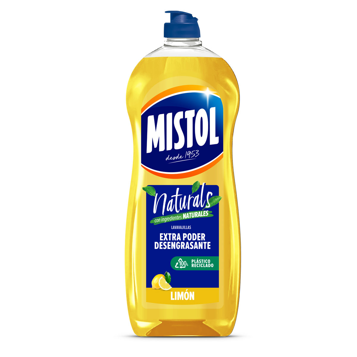Koncentrat do ręcznego mycia naczyń o silnym działaniu odtłuszczającym o zapachu cytryny Mistol naturals 650 ml
